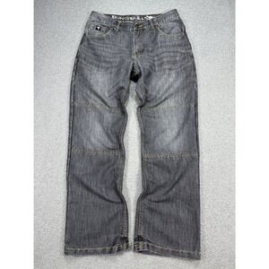 Speed & Strength Jeans Men's 35x31 Black Charcoal Wash Baggy Fit Motorcycle Y2K